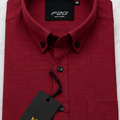 F2G Premium Old money Cotton Full Sleeve Shirt - Wine Red