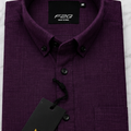 F2G Premium OLD money Cotton Full Sleeve Shirt - Deep Plum Purple